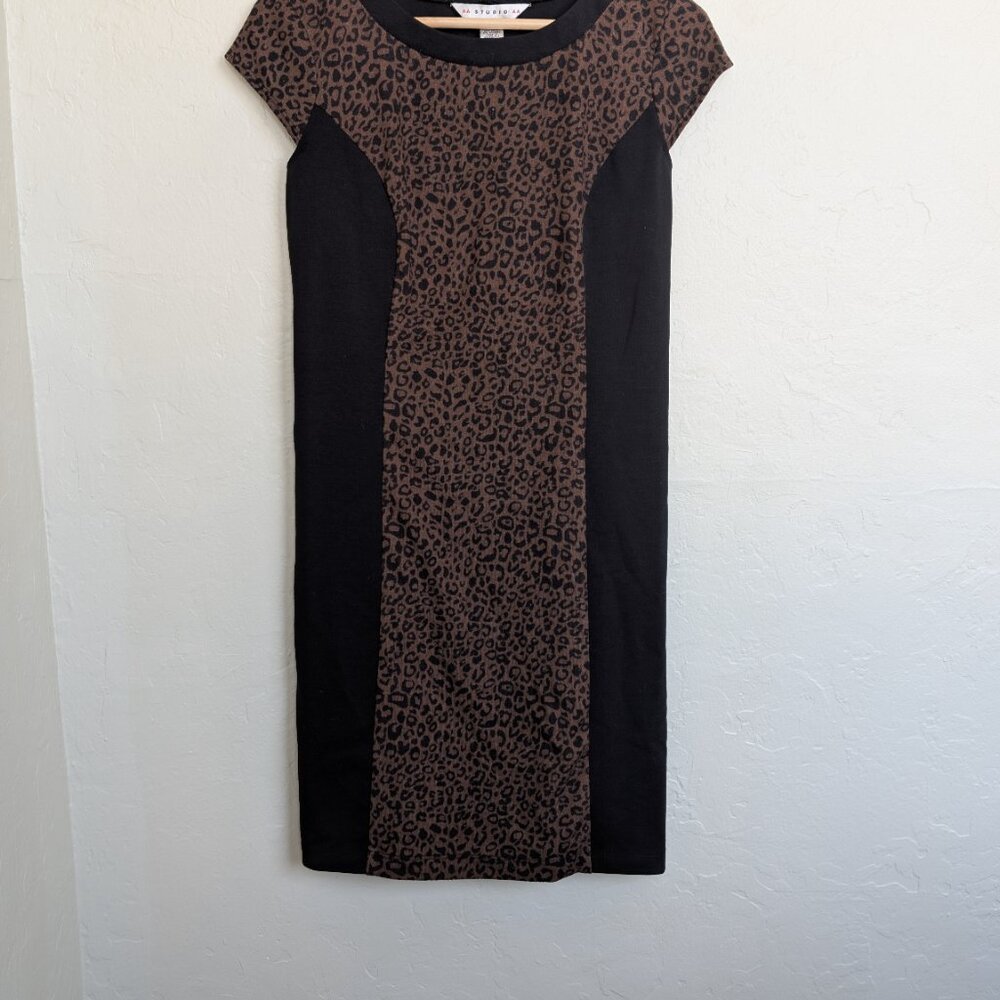 Leopard Print Colorblock Dress - Picture 3 of 5